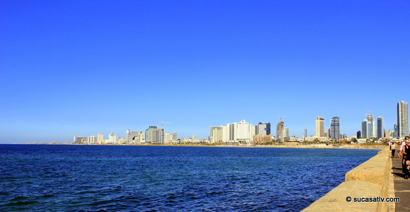 The Tel Aviv skyline and shoreline 