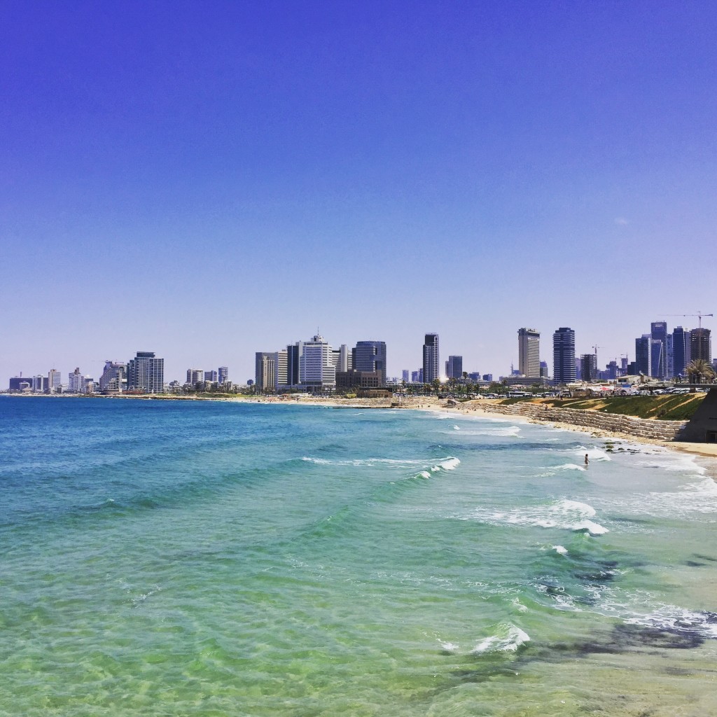 Tel Aviv’s famous skyline as seen from the Old Jaffa Port. Undoubtably, the largest and most noticeable skyline in Israel