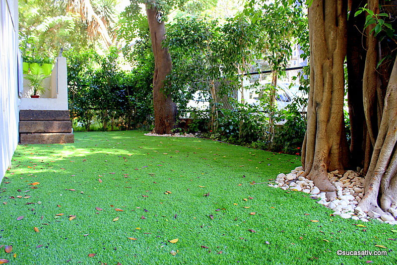 A renovated garden apartment in a Bauhaus building in Central Tel Aviv. Photo by Su Casa Tel Aviv Real Estate. All Rights Reserved.